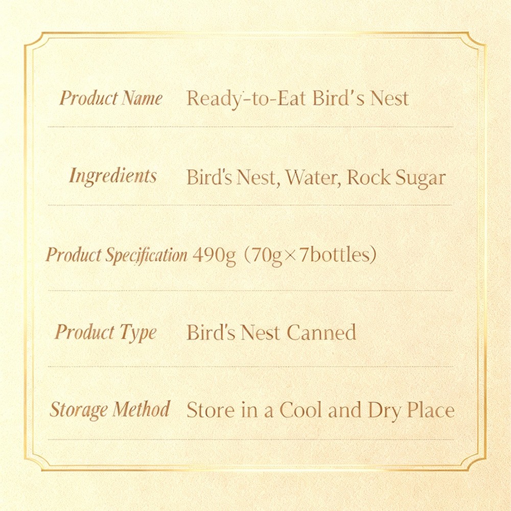 Premium ready-to-eat bird’s nest, no additives, natural nutrition