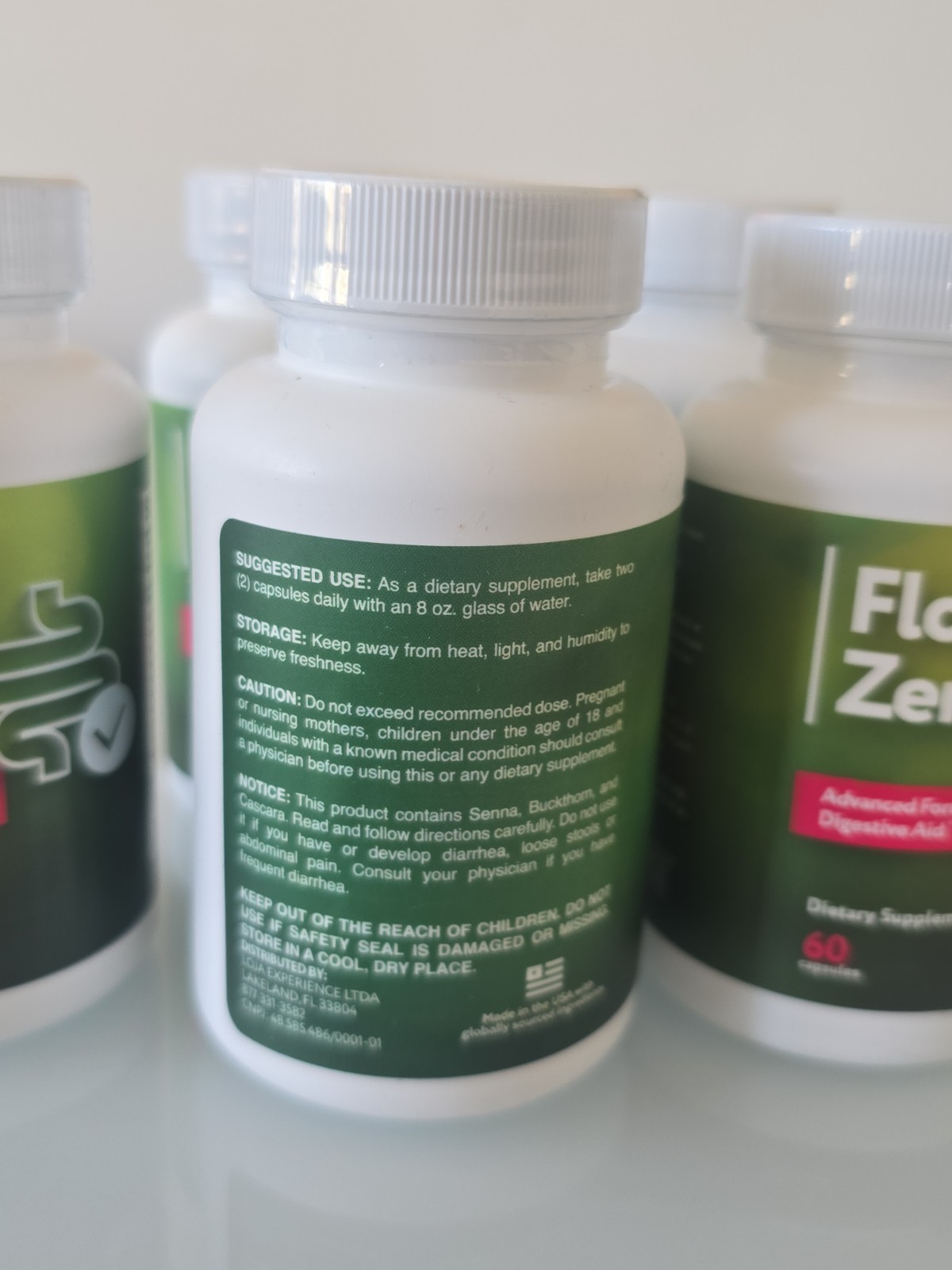 Flora Zen 6 Bottles Advanced Formula / Digestive Aid 60 Capsules Ea. New Sealed