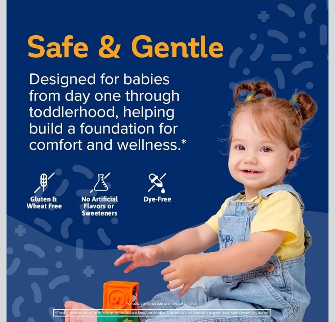 Biostime Baby Colic Vit D3 + Probiotic Drops Flavorless Non-GMO .27oz Exp 06/27