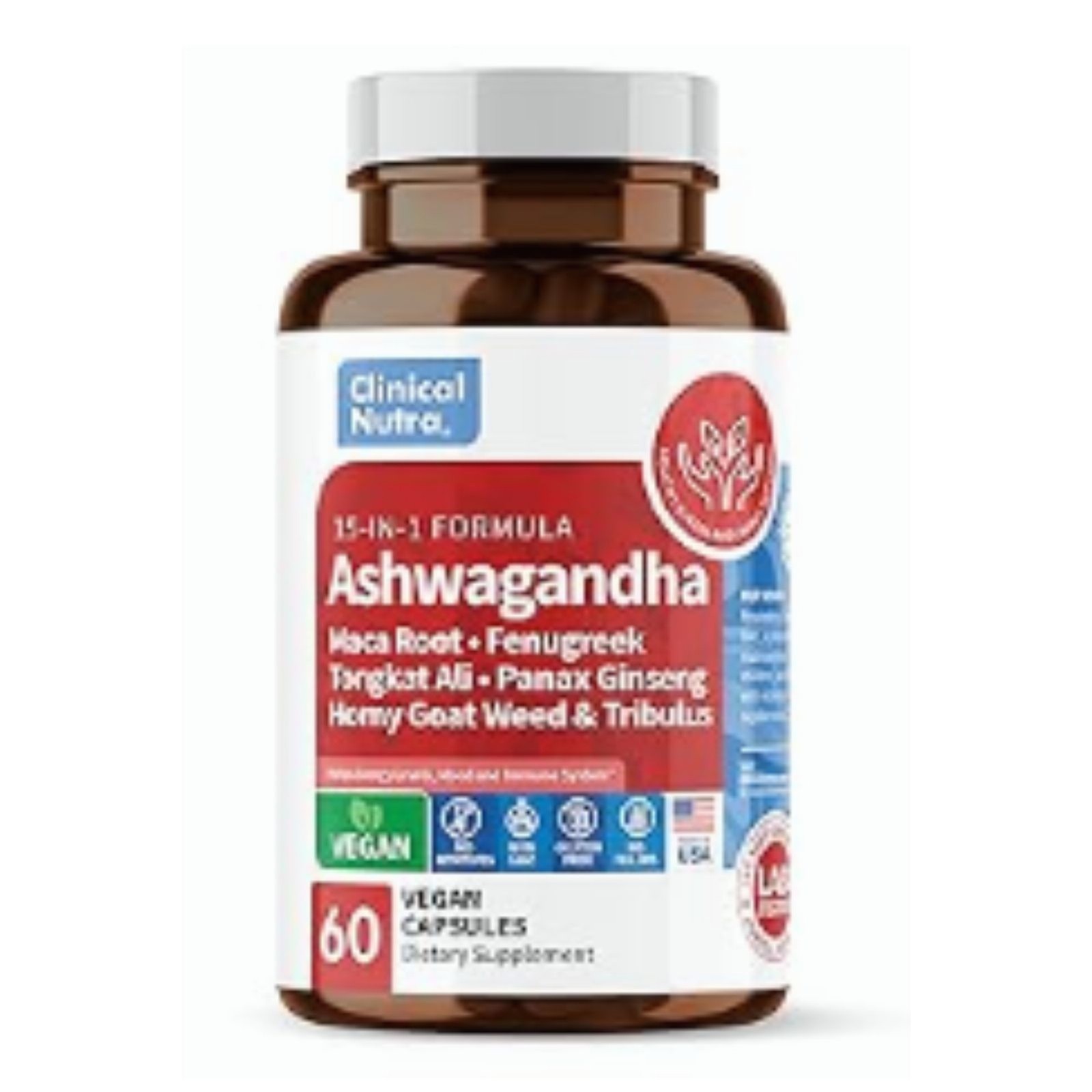 Ashwagandha w/ Maca Root, Fenugreek, Tonkat Ali, Panax Ginseng…