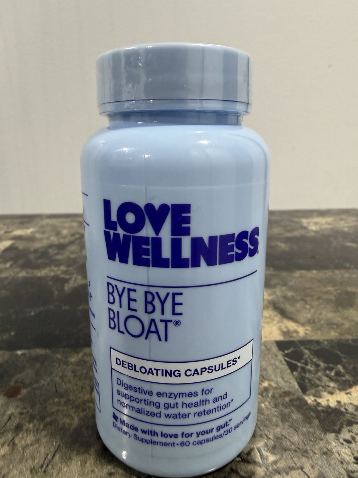 Love Wellness Bye Bye Bloat Debloating Capsules Digestive Fenugreek Dandelion 60