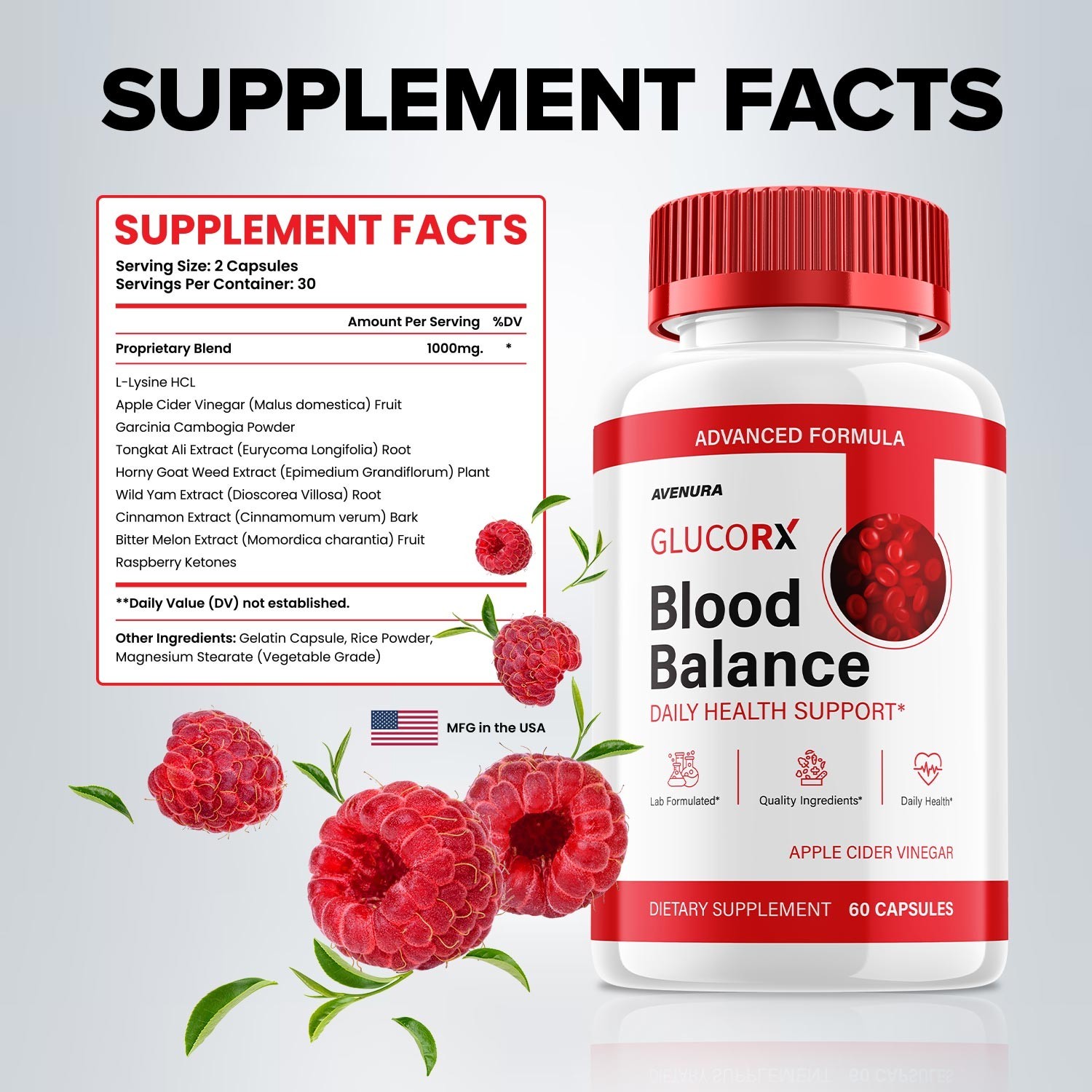 (3 Pack) Glucorx Capsules – Gluco-rx Natural Blend Glycogen Formula for Health