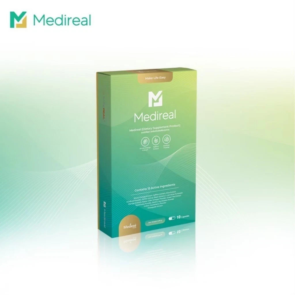 6x Medireal Dietary Supplement Product by Medaily Controls Hunger Burn