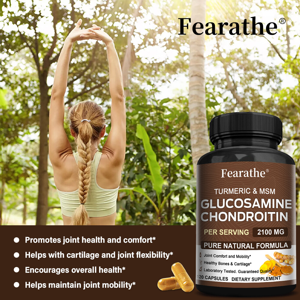 Glucosamine Chondroitin Msm Turmeric Capsules Healthy Bones Joints Support
