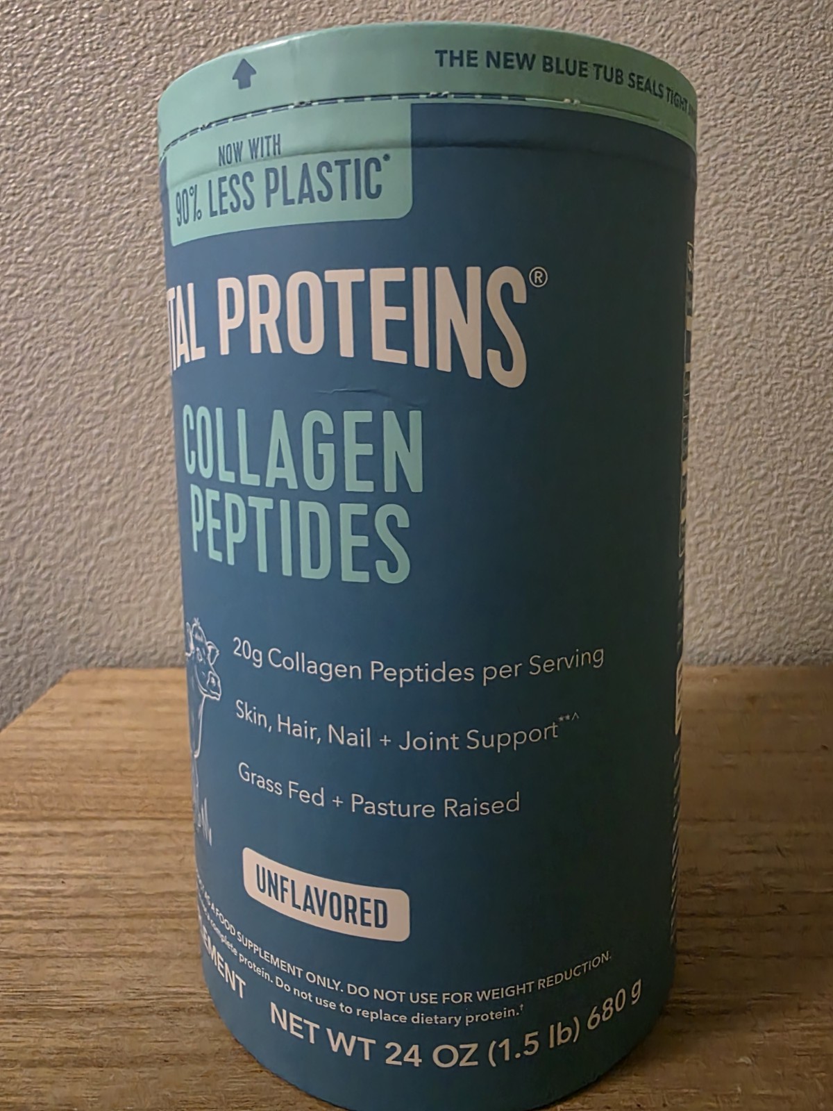 Vital Proteins Collagen Peptides Powder Unflavored Grass Fed 24 oz (680g)