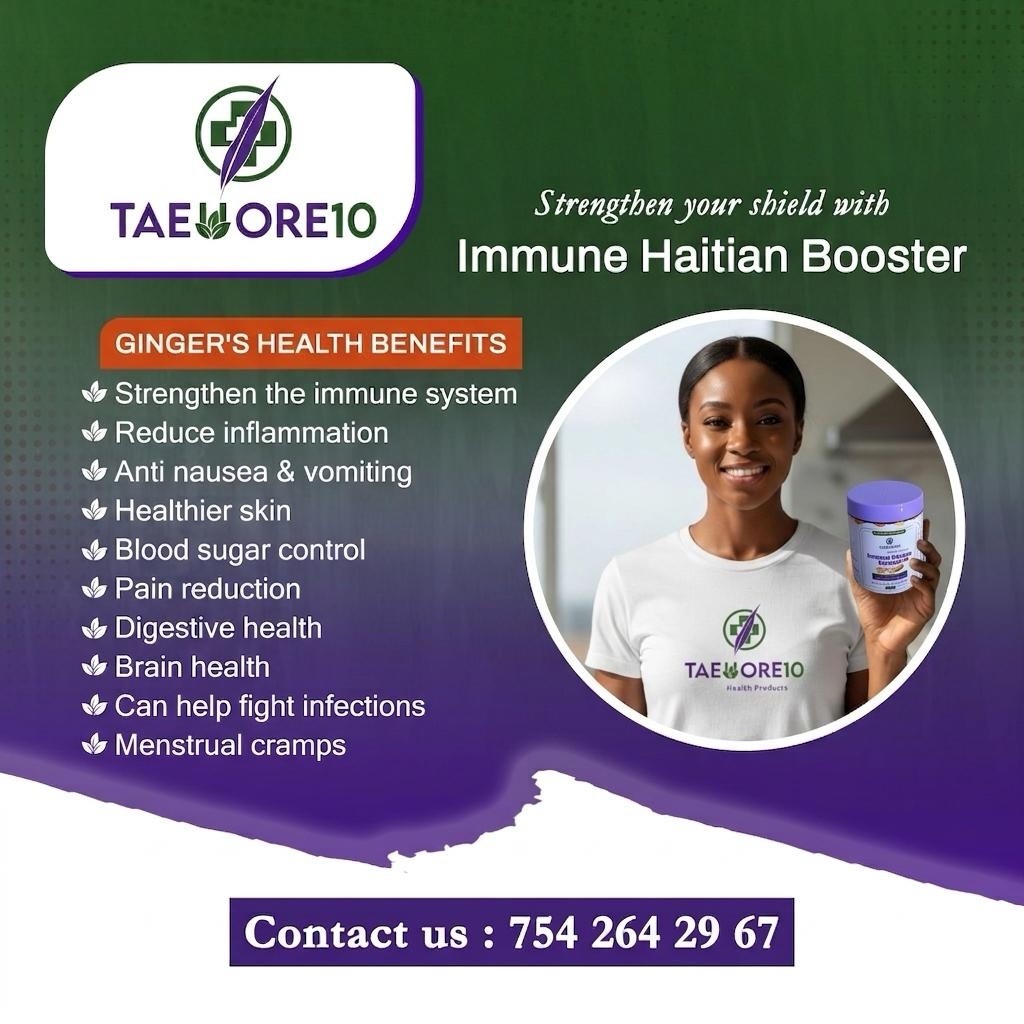 Taeuore10 Immune Support Powder 8 oz 100% Natural Ginger Turmeric Honey