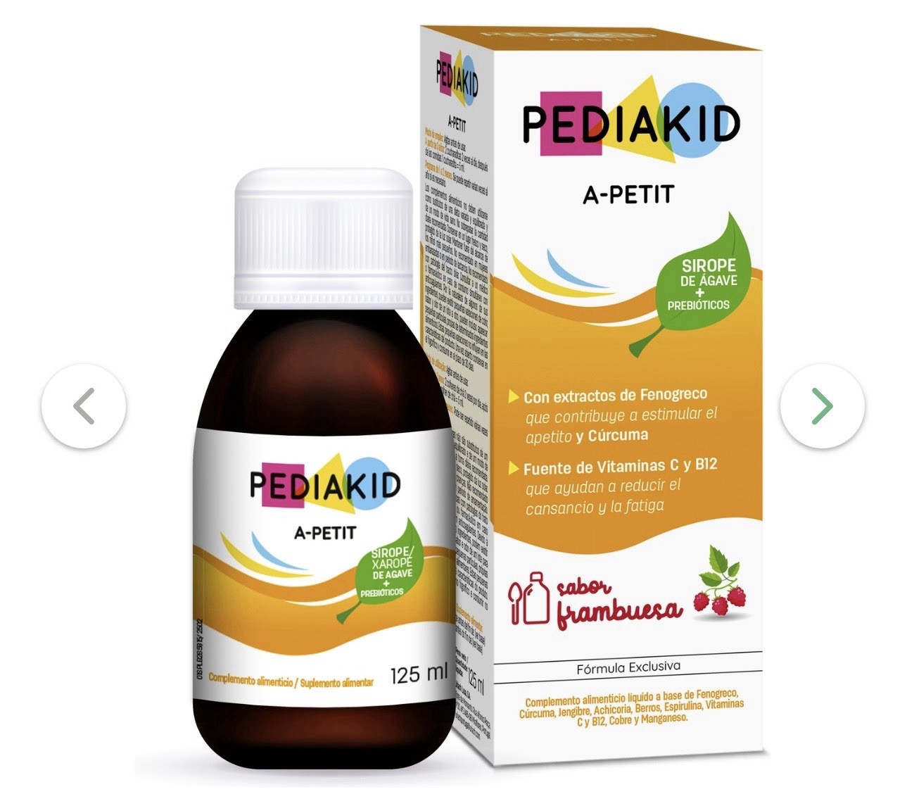 PEDIAKID A-Petit Kids Dietary Supplement Syrup 125ml Raspberry