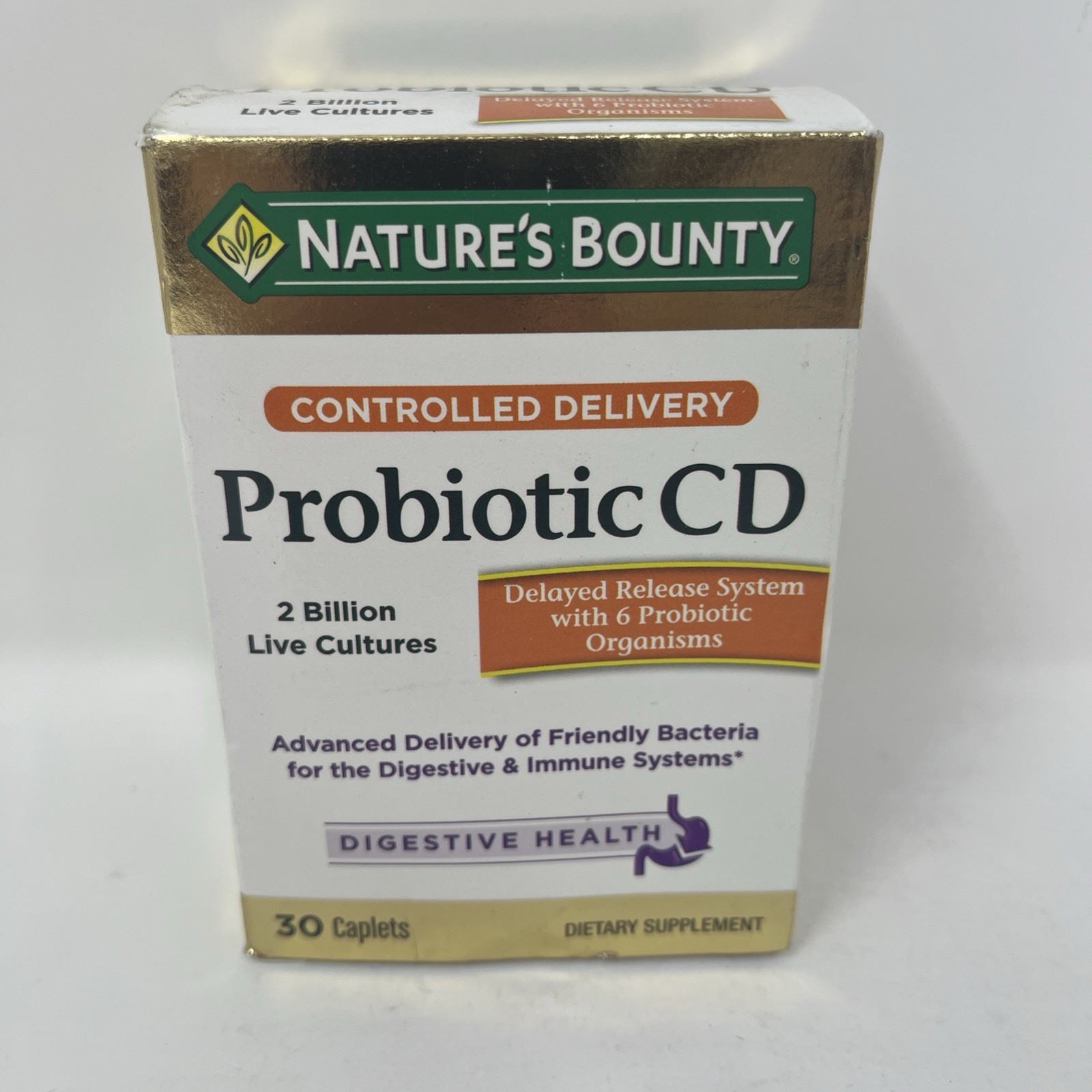 Nature’s Bounty Probiotic CD Dietary Supplement Non-GMO 30 Count – Exp 08/2026