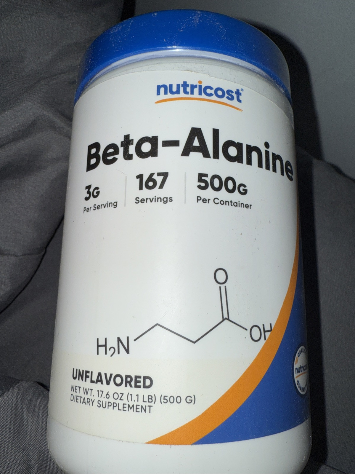 Nutricost Beta Alanine Powder 500 Grams – Pure Beta-Alanine