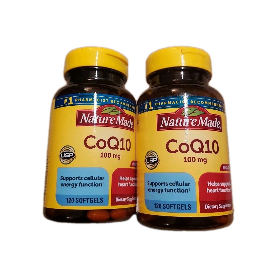 Lot Of 2 Nature Made CoQ10 120 Softgels EXP-2/2028