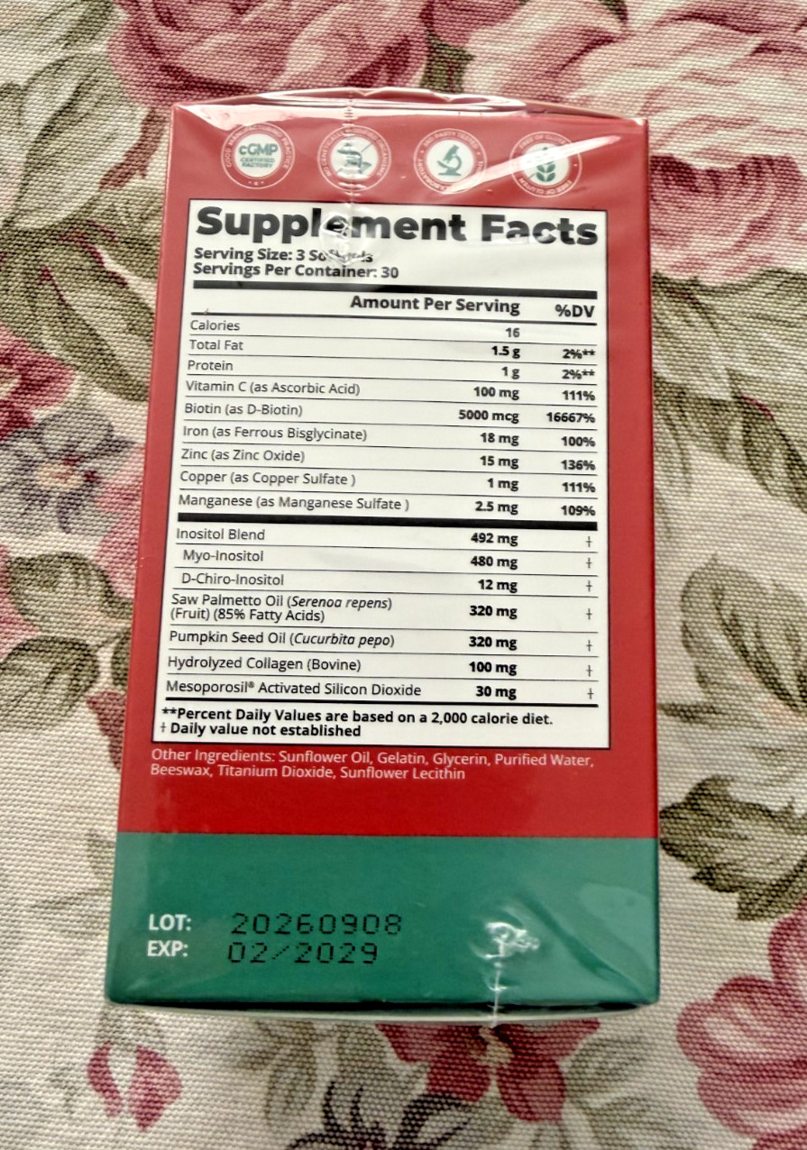 VIVI Youth Saw Palmetto for Women with Mesoporosil – Pumpkin Seed Oil – Inositol