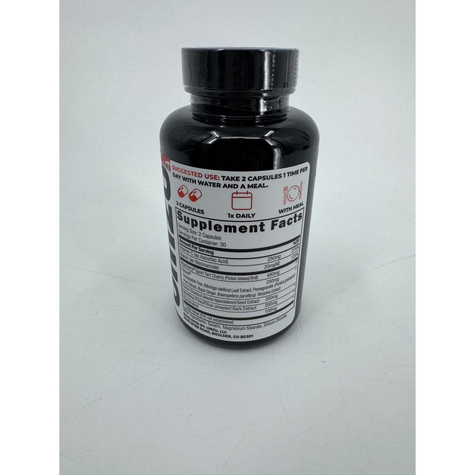 UMZU Redwood Max Nitric Oxide Booster Blood Flow Supplement 60 Capsules 12/2026