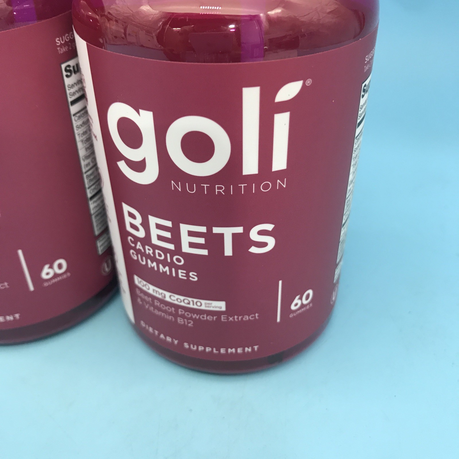 2 Pack Goli Nutrition Beets Cardio Gummies 100mg CoQ10 Exp 02/28