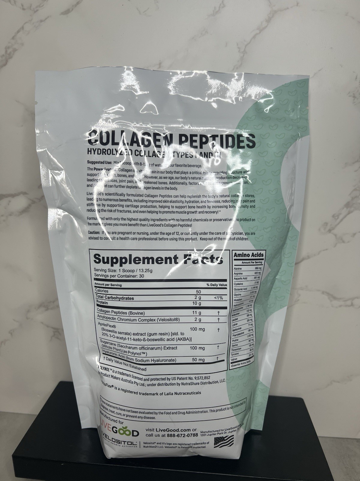 LiveGood Collagen Peptides Types I & III Unflavored 14 oz Exp 09/2026