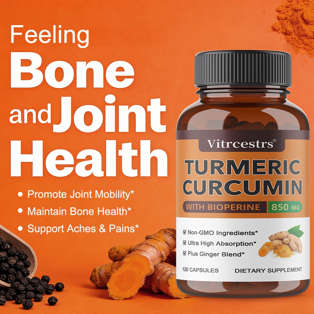 Curcuin Extract 800mg 30/60/120 Caps Support Joint Bone Health Non-GMO