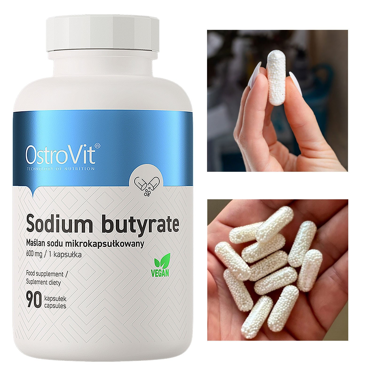 SODIUM BUTYRATE – 90–360 Caps – 600MG VEGAN Eases inflammation supports gut IBS