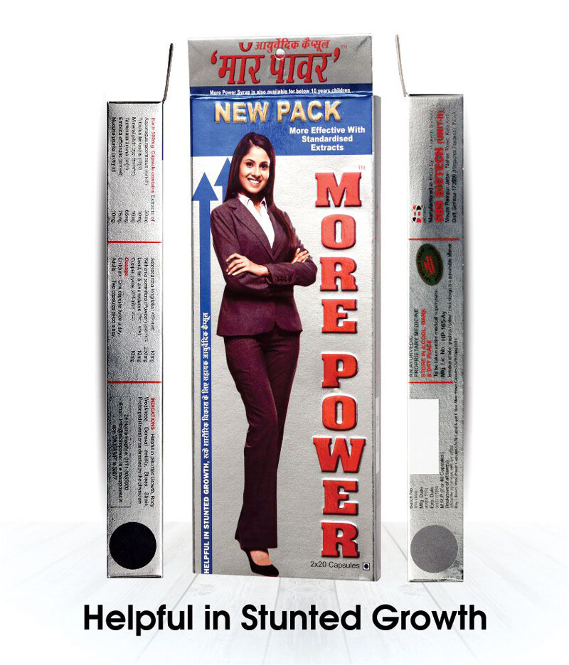 More Power Capsules 2 Months Pack, (6 Boxes, 40 Caps) – Ayurveda Capsules-Unisex