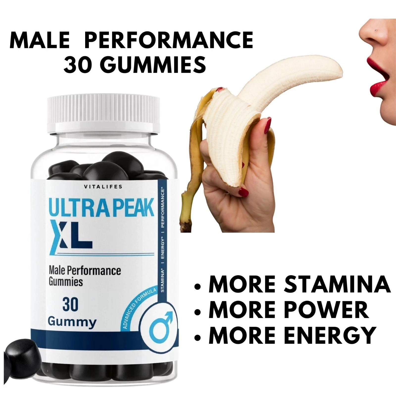 (1 Pack) Ultra Peak XL Gummys Advanced Male Support Supplement 30 Gummies
