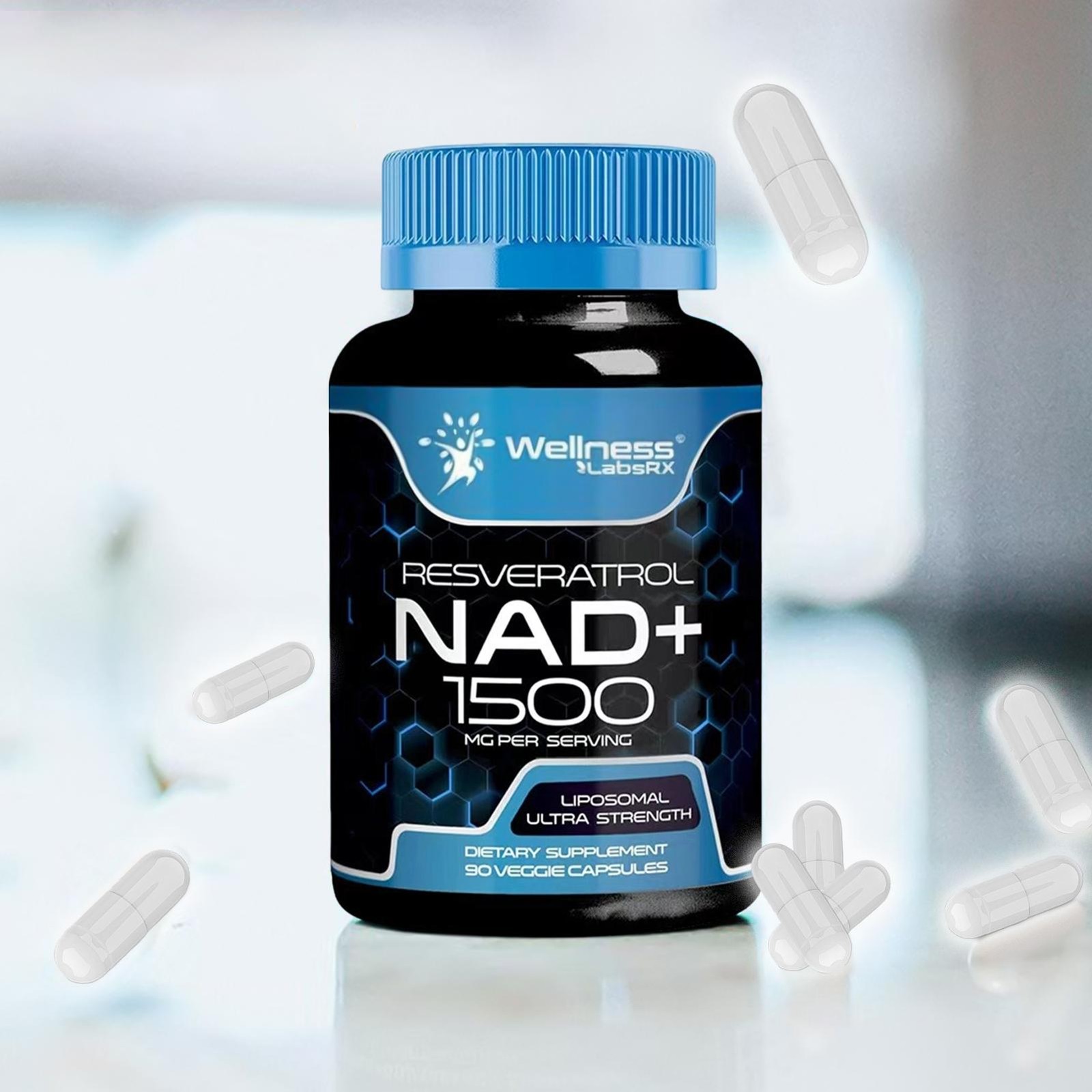 WELLNESS LABSRX Liposomal NAD Supplement, 1500mg 90 capsules