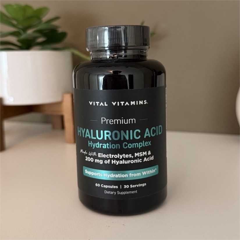 Vital Vitamins Hyaluronic Acid Hydration Support 60 Capsules w/ MSM, Electrolyt…