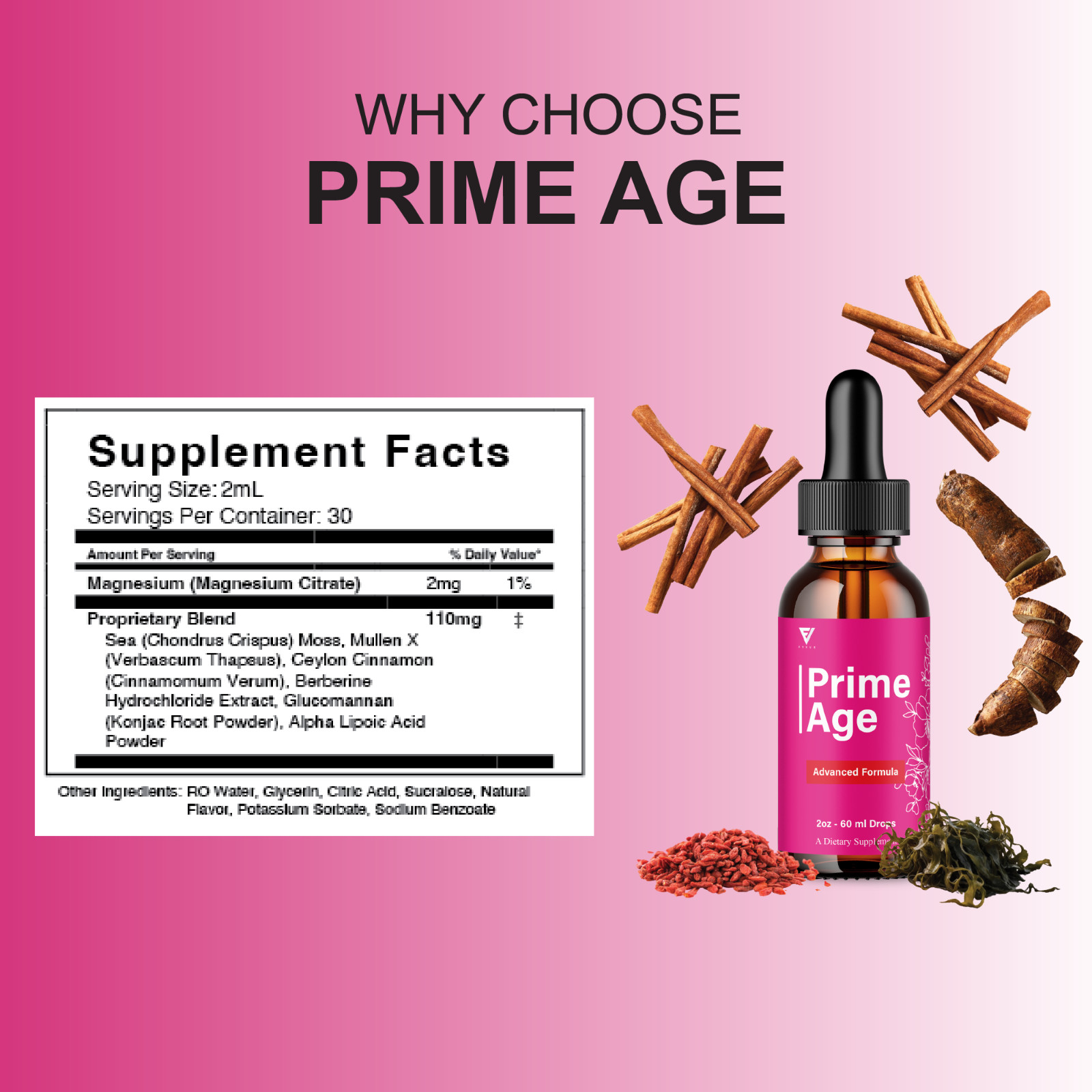 (5 Pack) Prime Age Advanced Wellness Drops, PrimeAge Liquid Supplement (10oz)