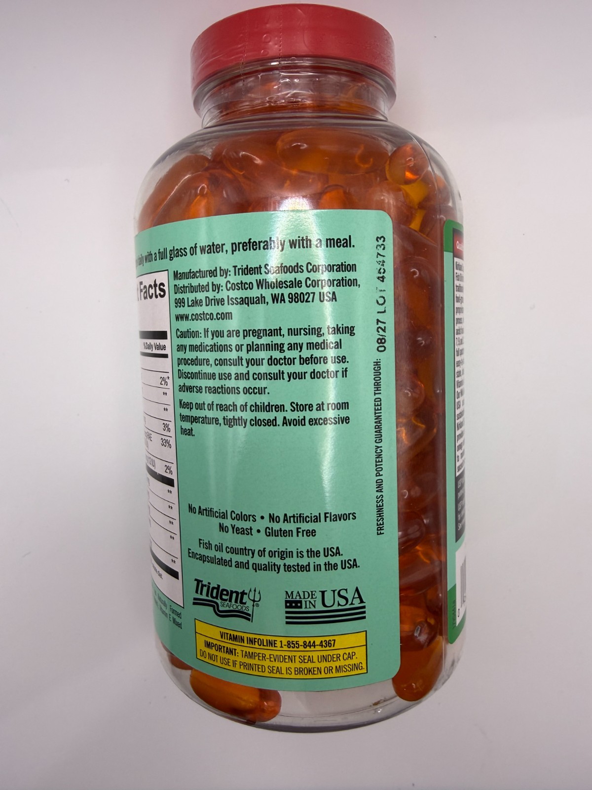 Kirkland Signature Wild Alaskan Fish Oil 1400 mg., 230 Softgels