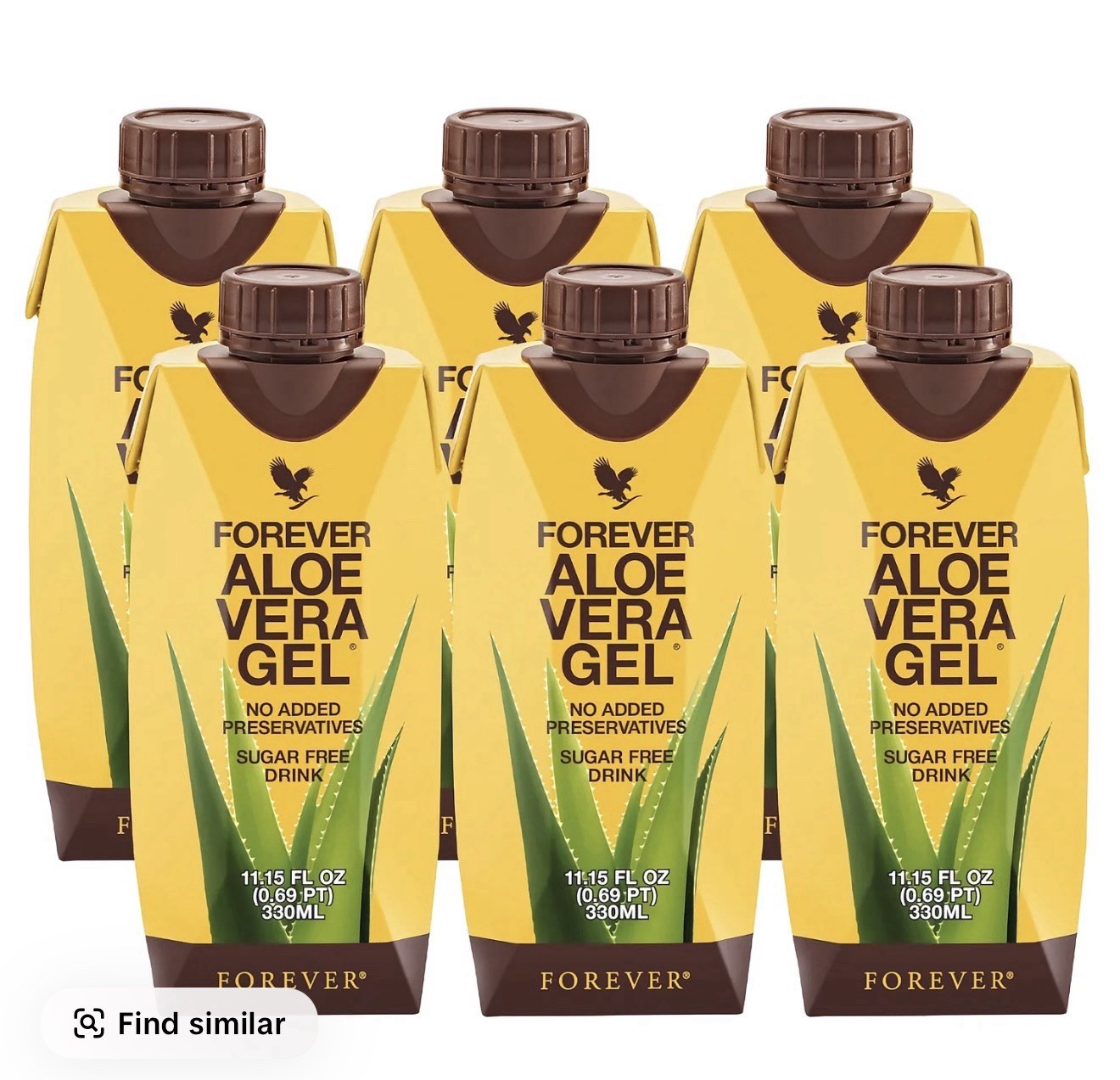 Forever Aloe Vera Gel Sugar-Free No Added Preservatives 11.15 fl oz 6 Pack