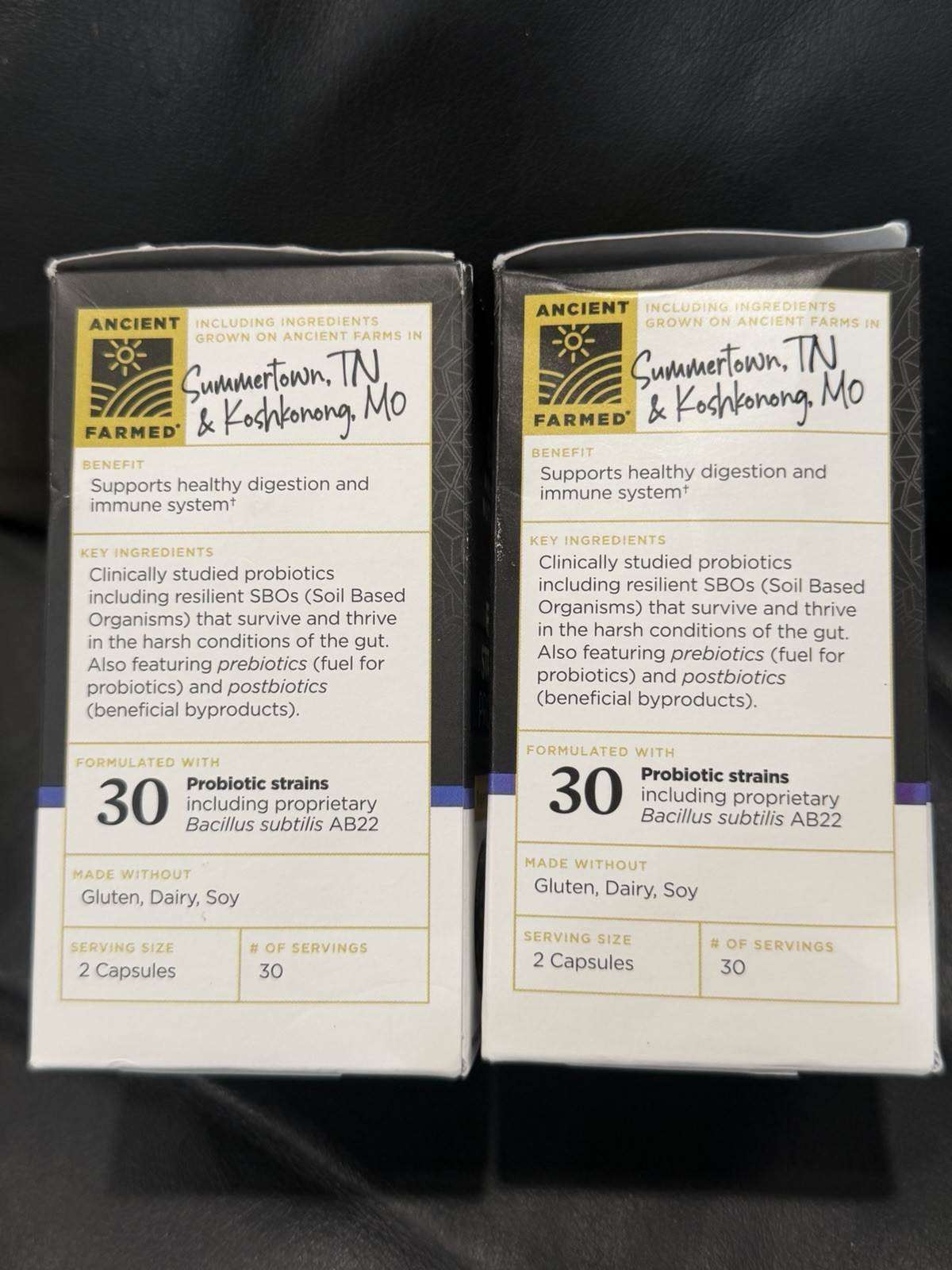 2 pk Ancient Nutrition Extra Strength Probiotics 50B CFU 30 Strains 60 Capsules