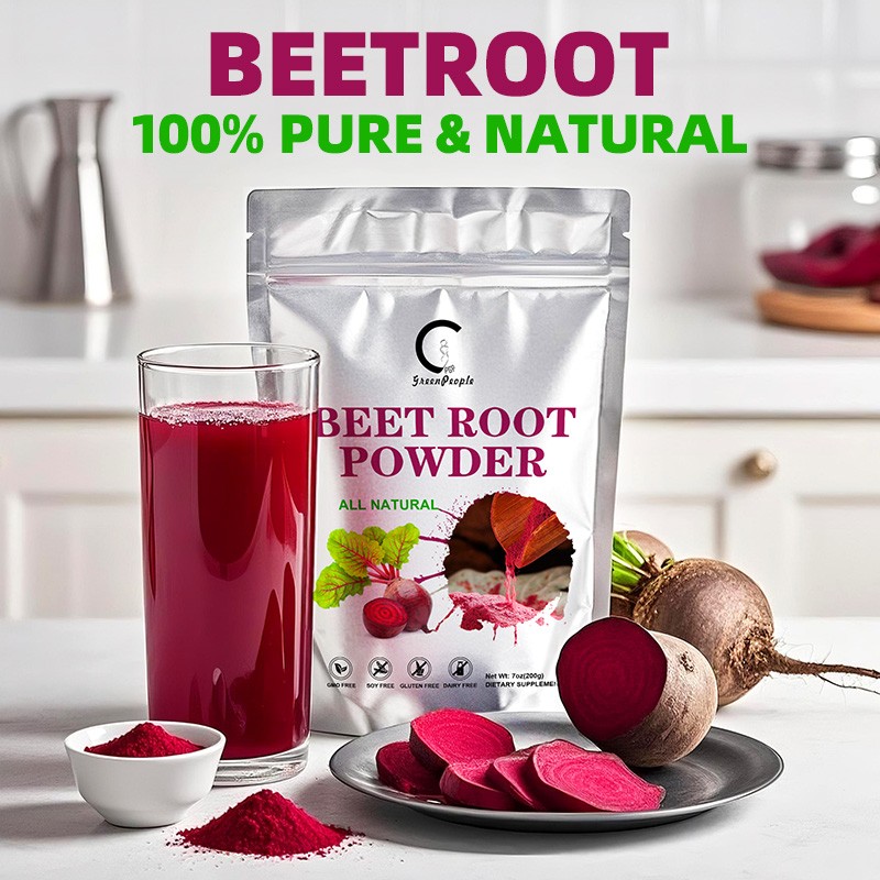 Red Beet Root Powder Beta Vulgaris Non-GMO Nitric Oxide Extract Super Food Juice