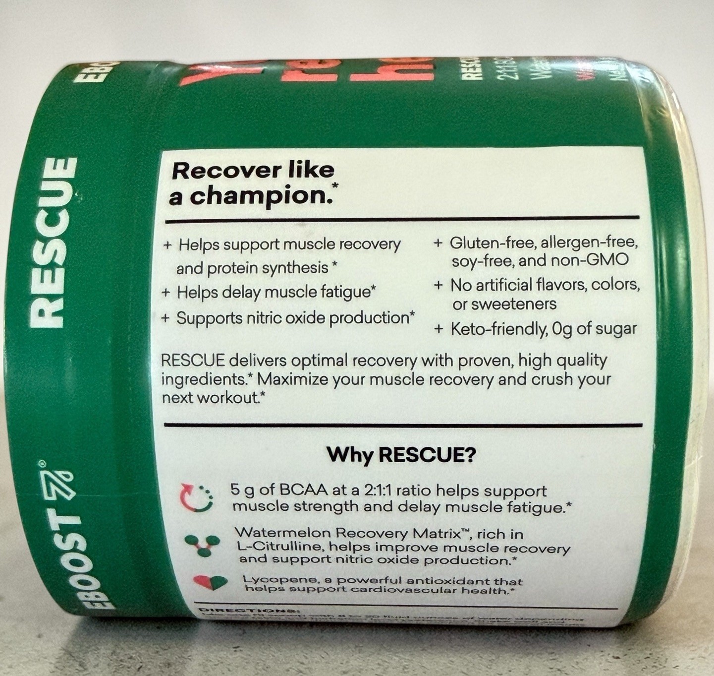 Eboost Rescue BCAA Recovery Matrix Watermelon – 20 Servings | Energy Support