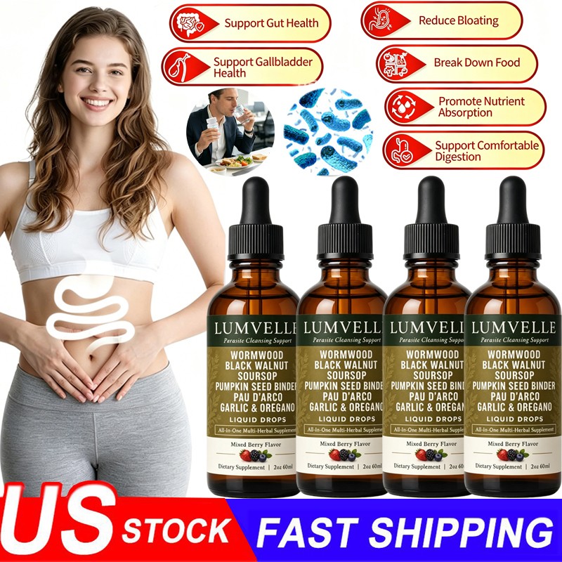 5PCS LUMVELLE Wild Harvested Wormwood Herbal Liquid Botanical Supplement Drops