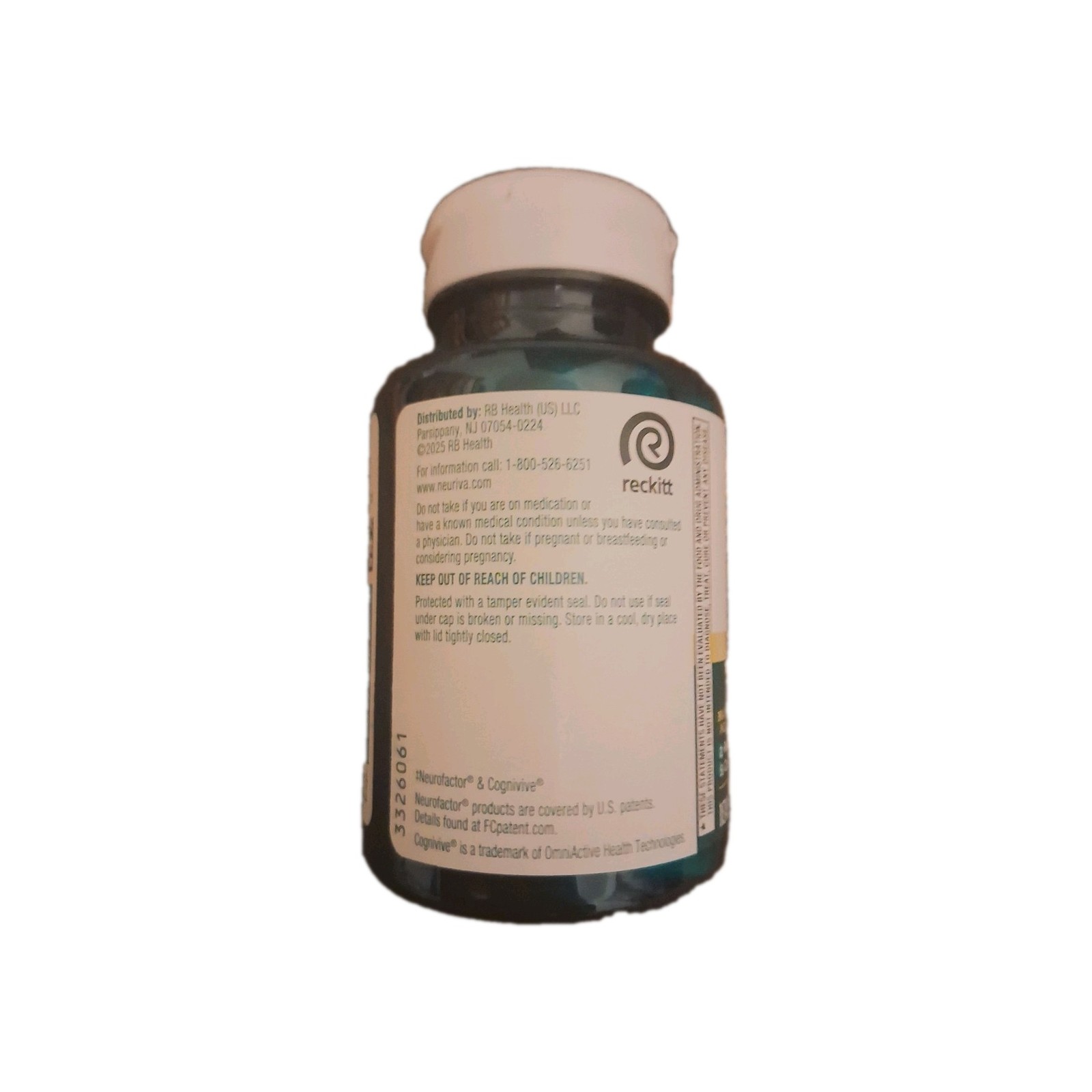 Neuriva Brain Health Ultra Cognitive Health Capsules 60 Ct w/ B6 B12 Folic