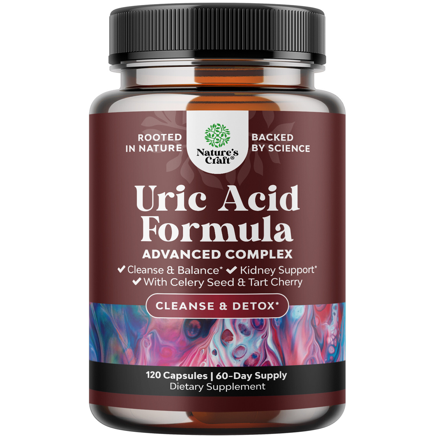 Herbal Uric Acid Cleanse and Detox – Kidney & Joint Support for Adults 120ct