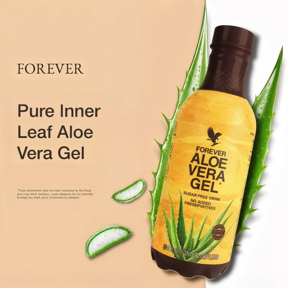 Forever Aloe Vera Gel Vital Health Grace 3 x 33.8oz Bottles Pure Drink 99.7%