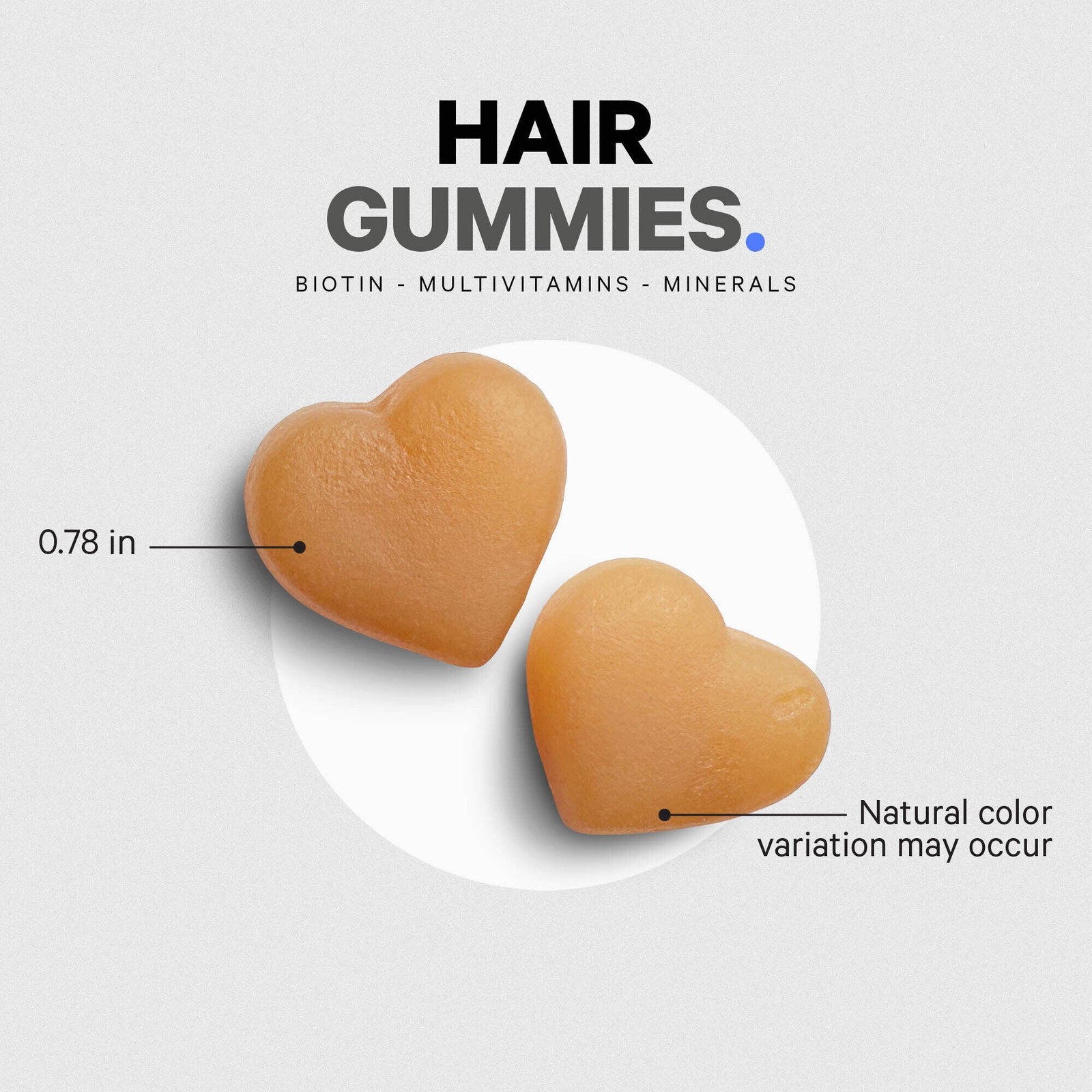 Hair Gummies – Sugarfree Daily Multivitamins – Biotin & Zinc – 60 Gummies