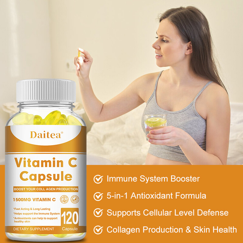 Vitamin C 1500mg, 30 to 120 Capsules Fat Soluble Vit Supplements
