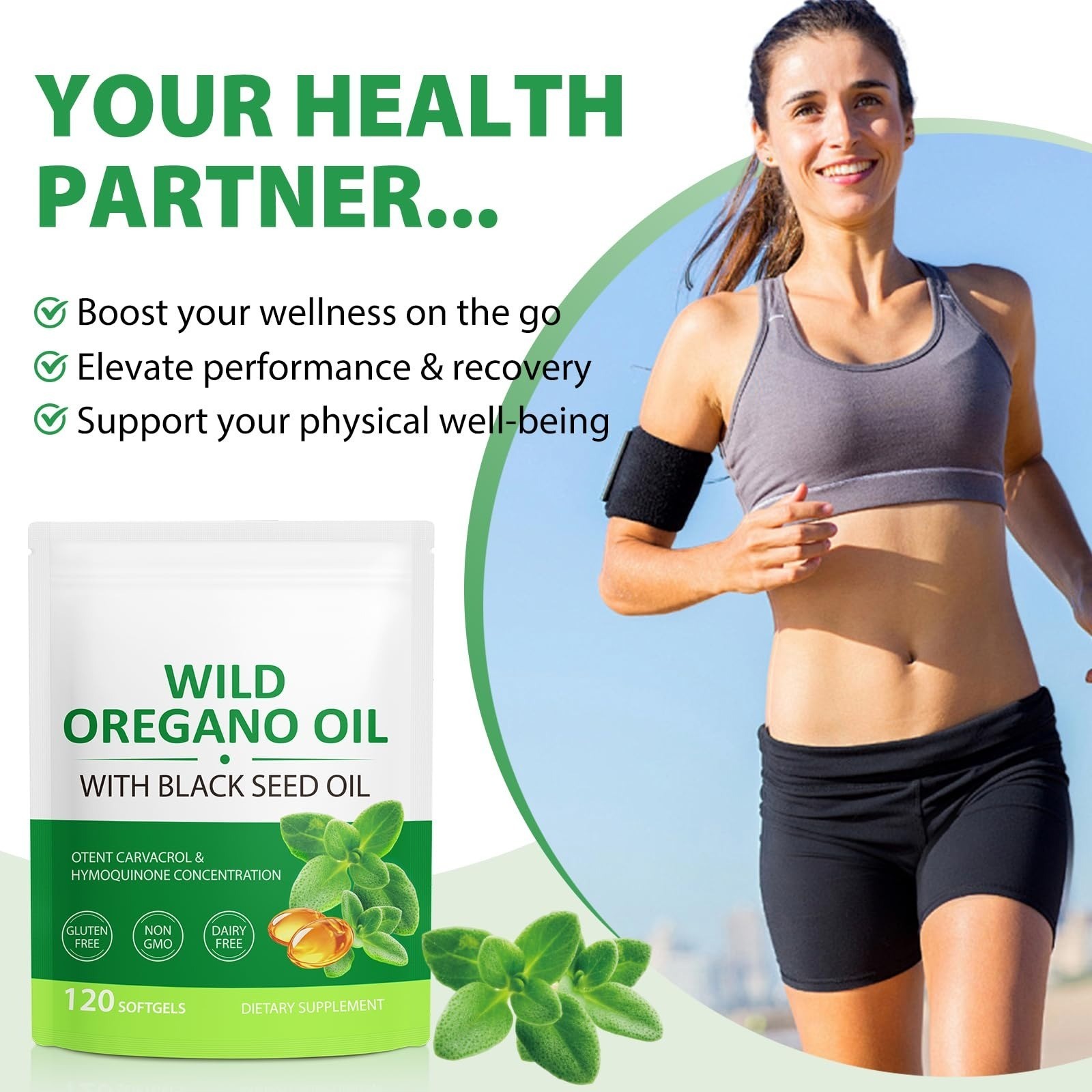 Oil of Oregano Softgels 6000mg with Black Seed Oil 240 Count