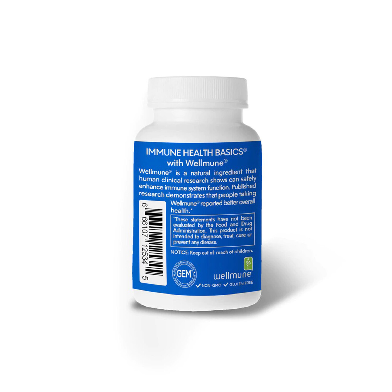 Immune Health Basics Beta Glutan with Wellmune WGP Immune Support 250 mg,60 Caps