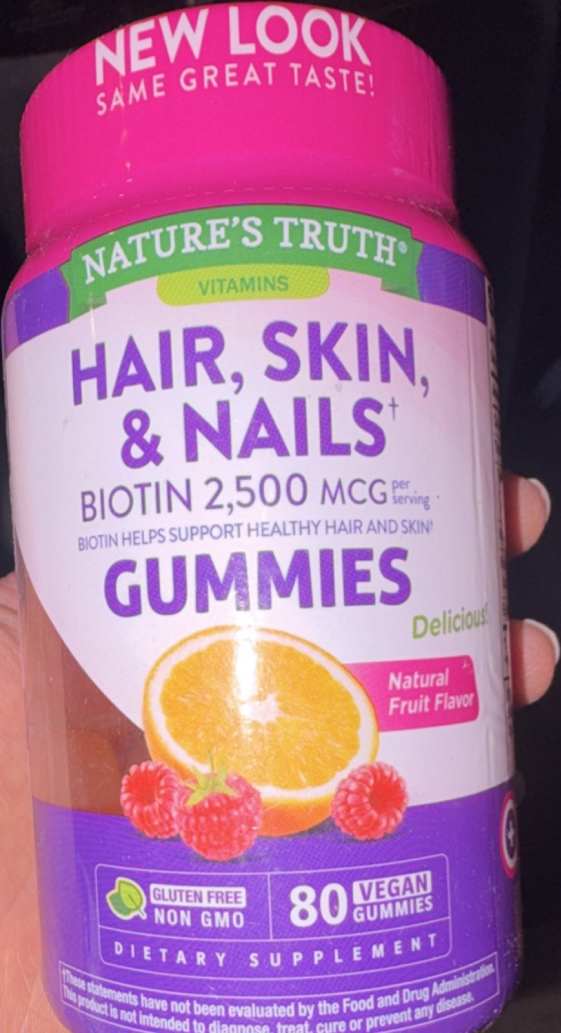 Nature’s Truth Biotin 2500 mcg Hair, Skin & Nails Gummies 80 Vegan