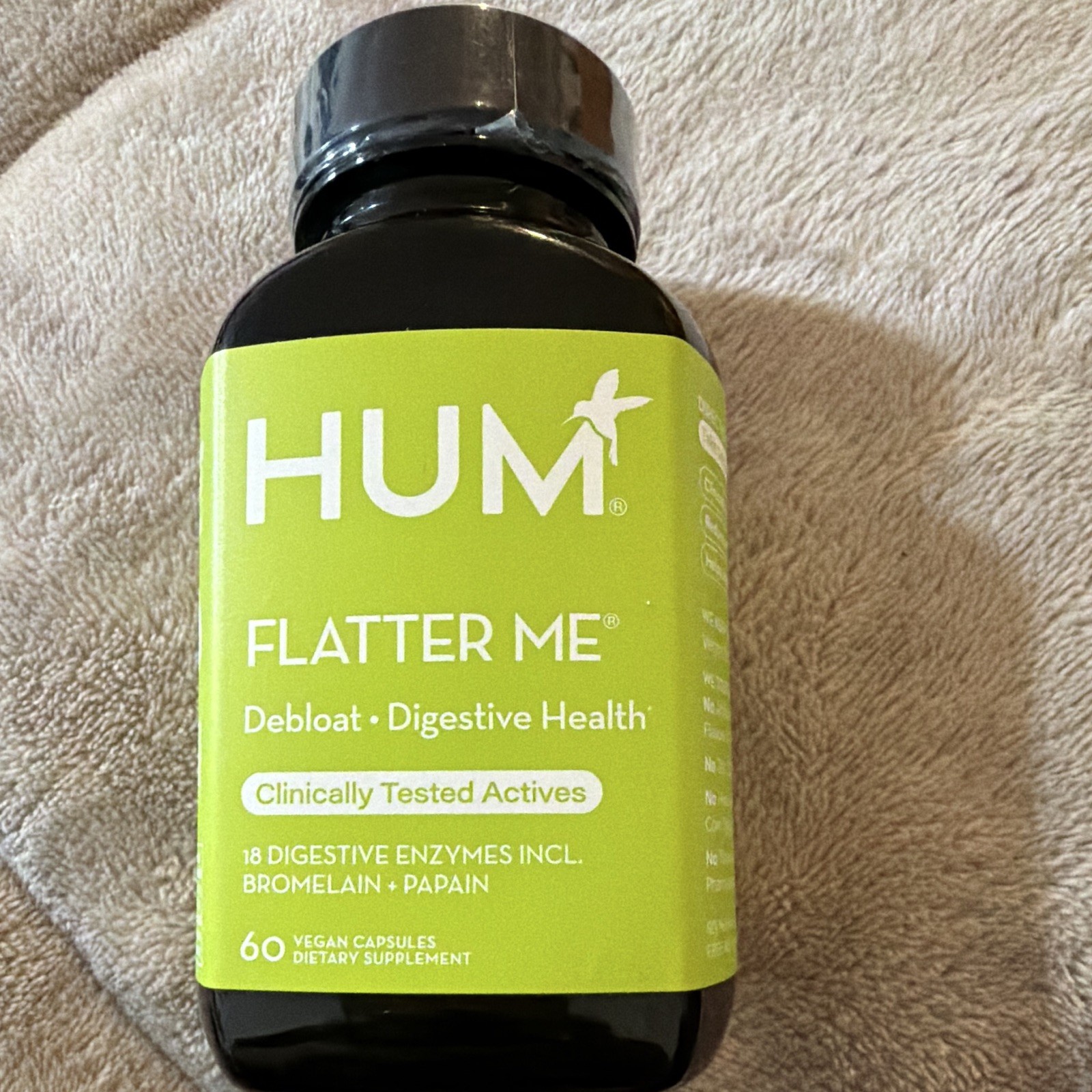 HUM Flatter Me Debloat Digestive Health Vegan 60 Caps Exp 01/27