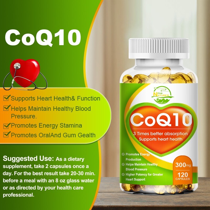 300mg Coenzyme Q-10 Antioxidant,Heart Health Support,Increase Energy&Stamina