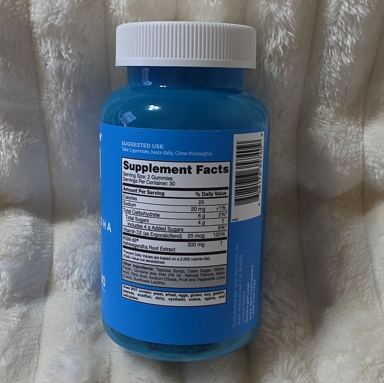 Goli Ashwagandha Gummies 60 Count 300mg Stress & Sleep Support Vegan