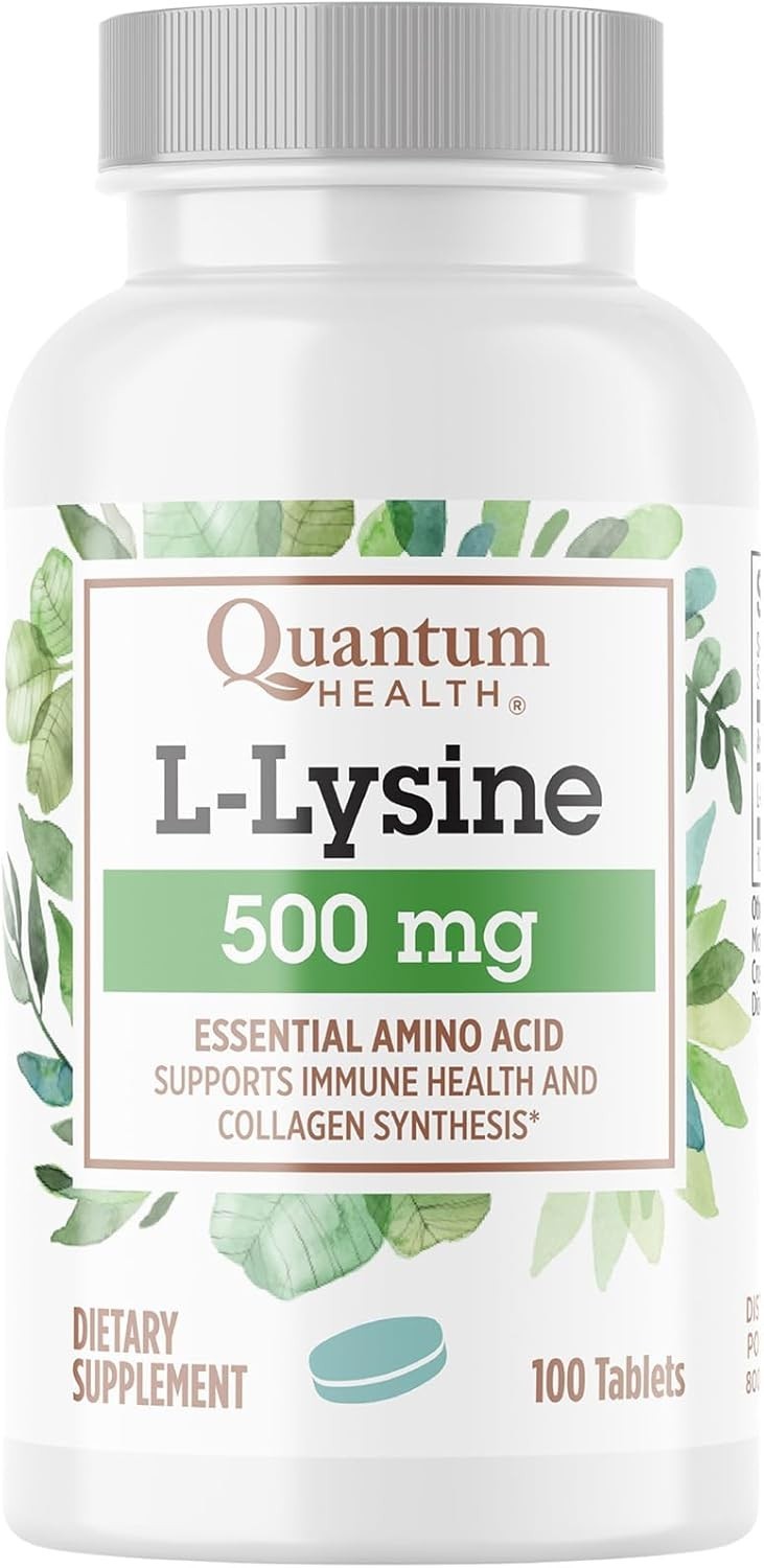 L-Lysine 500mg Essential Amino Acid Supplement Bone & Immune Health 100 Tablets