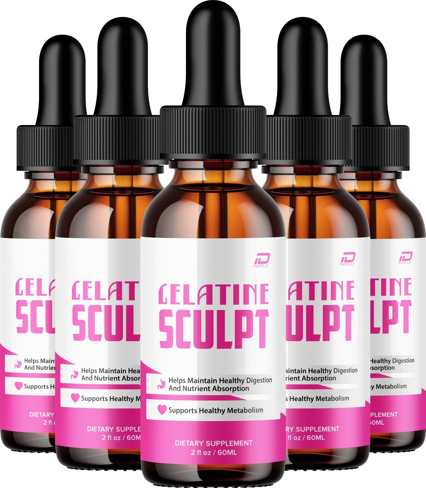(5 Pack) Gelatine Sculpt Liquid Drops – GelatineSculpt Natural Blend Healthy