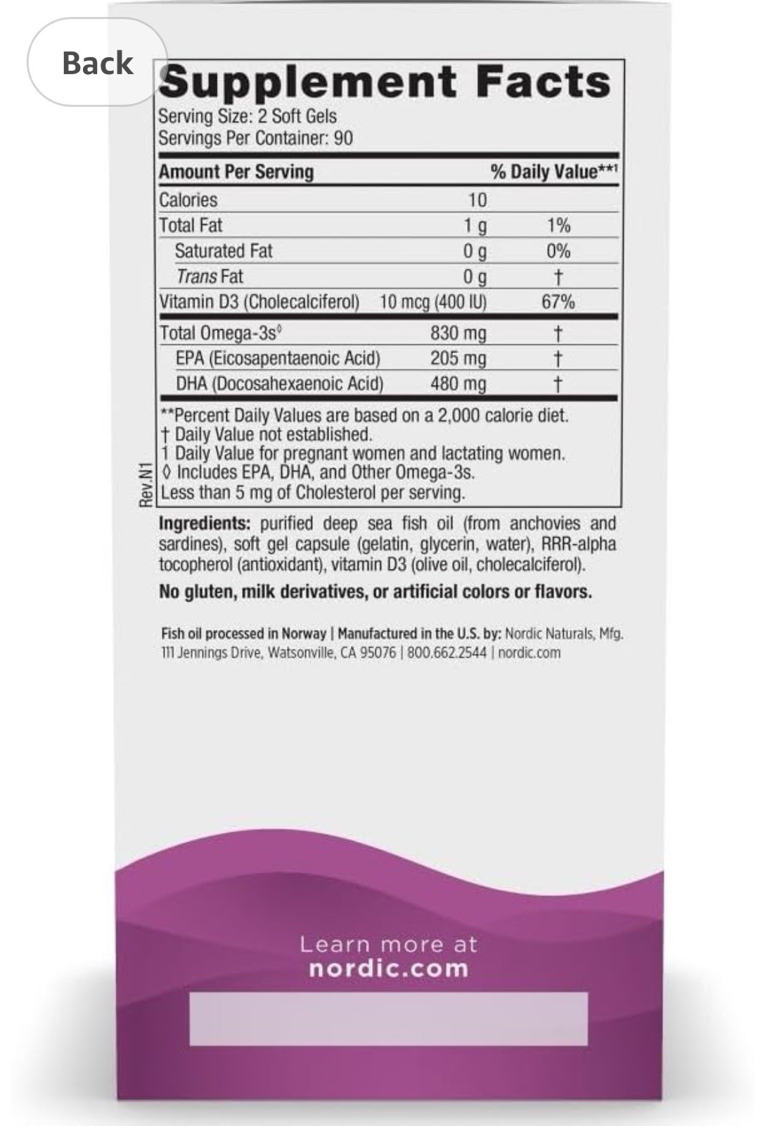 Nordic Naturals Prenatal DHA – Supports Brain Development in Babies, Unflavored