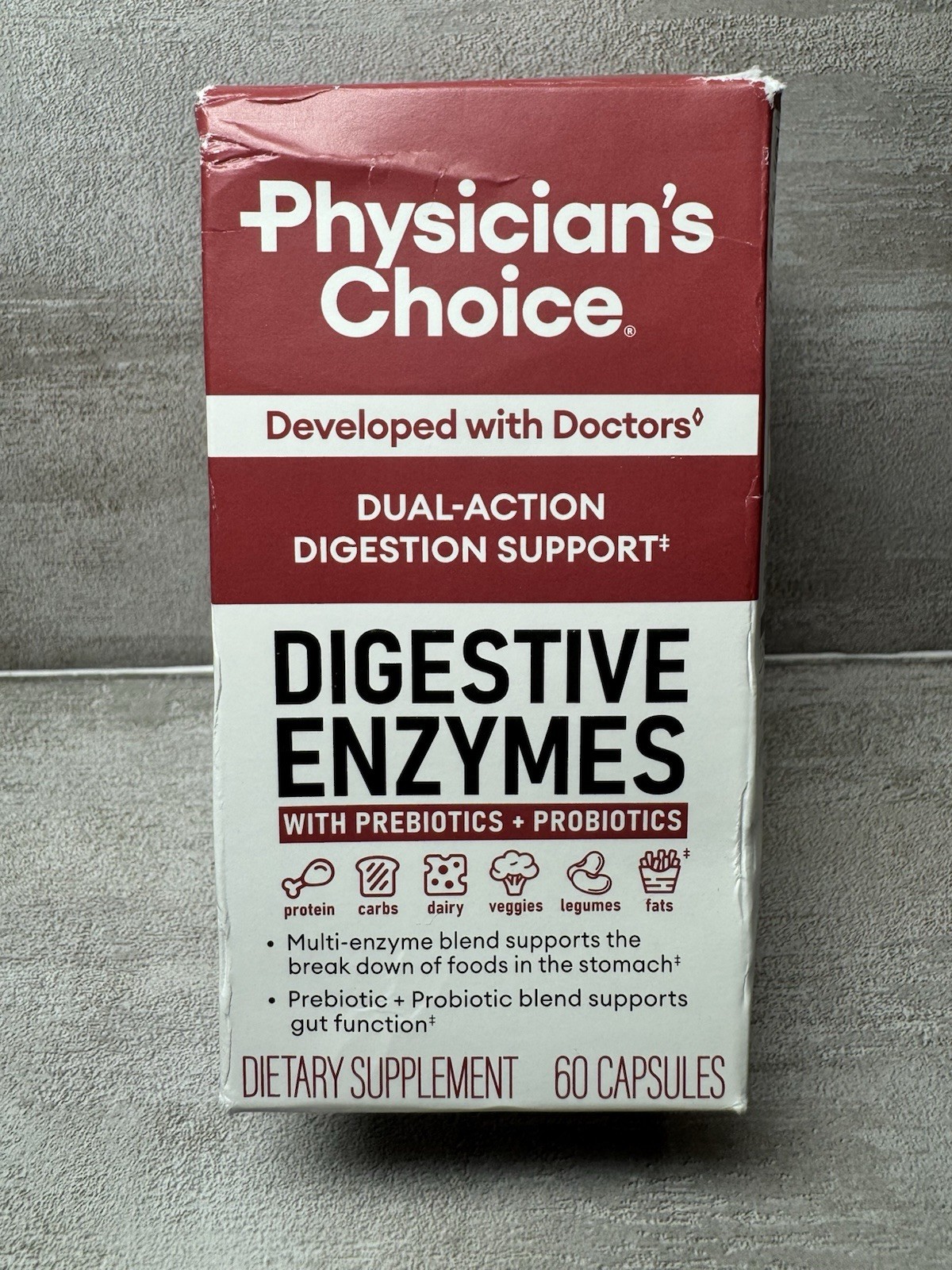 Physician’s Choice Digestive Enzymes Prebiotic Probiotic 60 Capsules Exp 05/2027