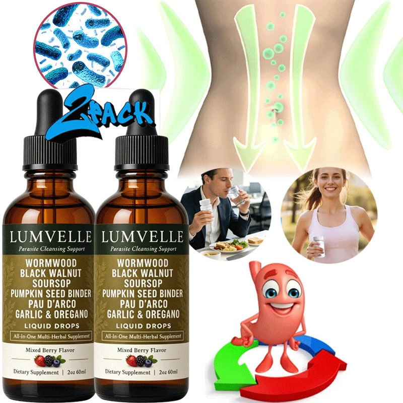 2PC LUMVELLE Wild Harvested Wormwood Herbal Liquid Botanical Supplement Drops