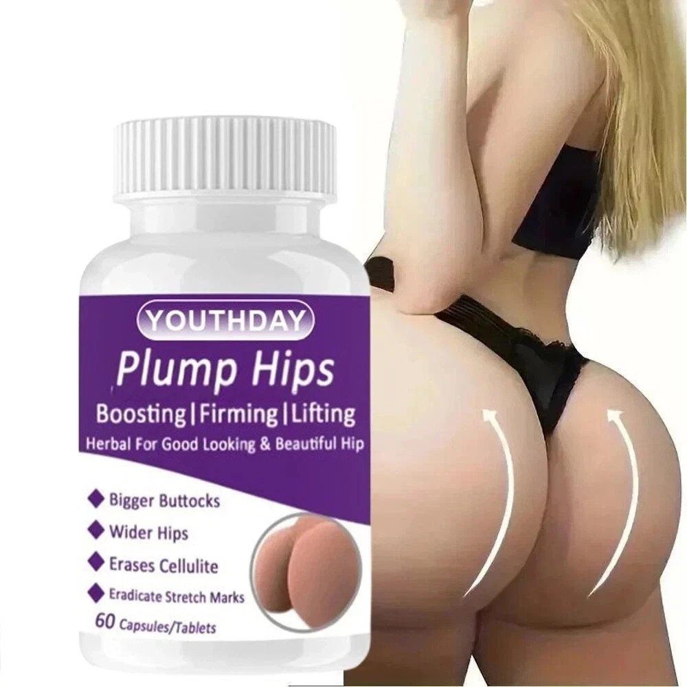 BOOTY, HIPS & LEGS GROWTH – Maca Root for Women – Natural Curve Support 60 Pills