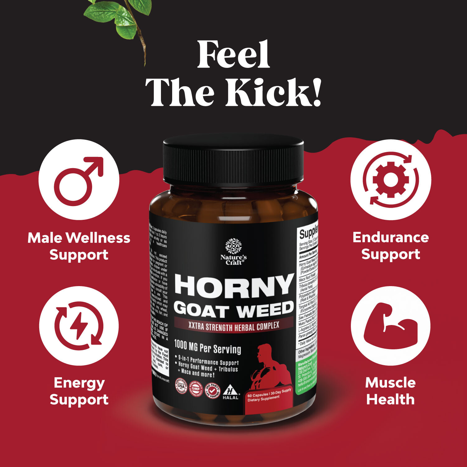 Horny Goat Weed Extract Complex for Enhanced Energy and Stamina