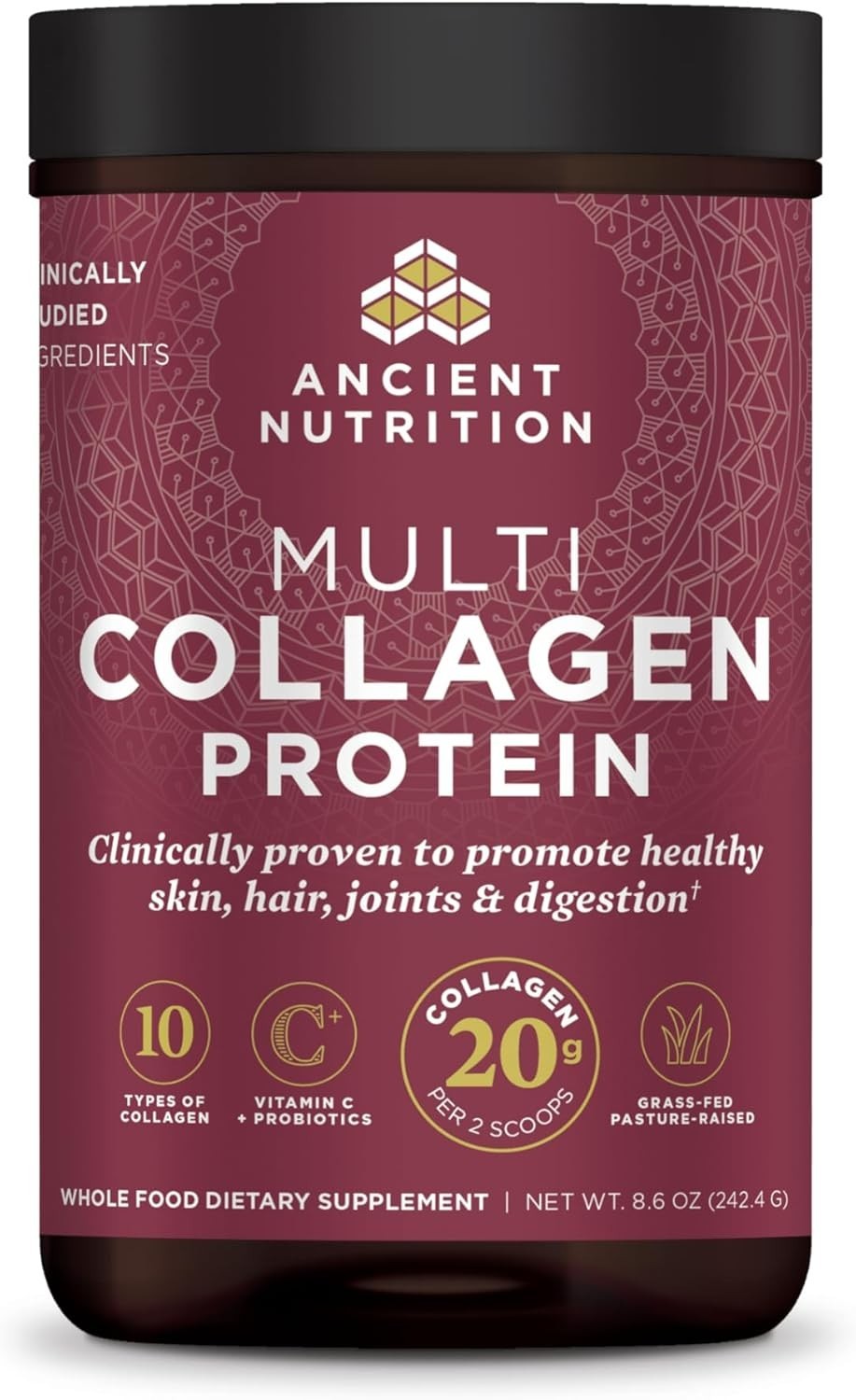 Ancient Nutrition Multi Collagen Protein Powder 8.6oz Skin, Hair & Joint Support